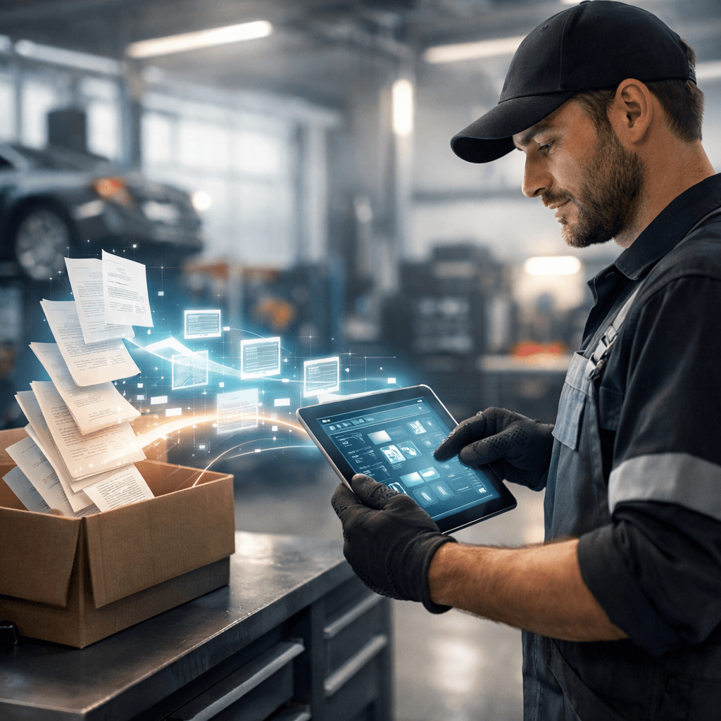 Vista del control horario y gestión automática de albaranes